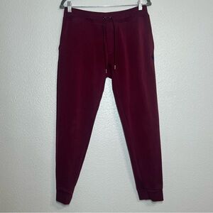 Polo Ralph Lauren Jogger Pants Mens Wine Red Burgundy Double Knit Size Small